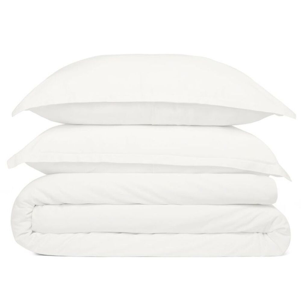 Cosy House Collection -  100% Bamboo Duvet Cover - Wh White